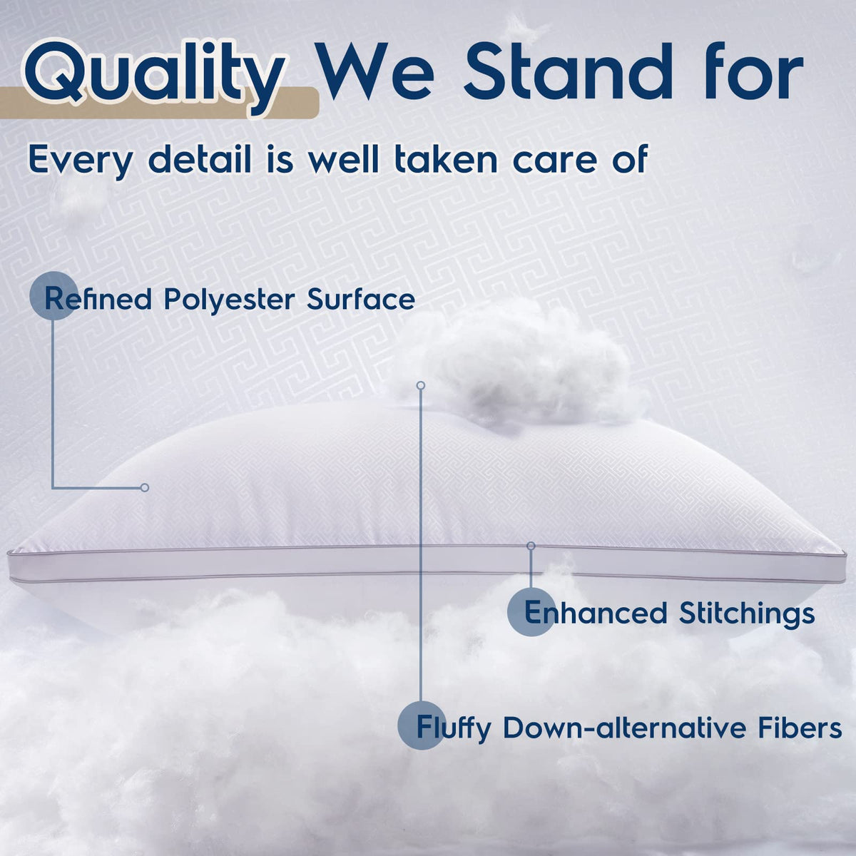 King Size White Pillows Set of 2 H834