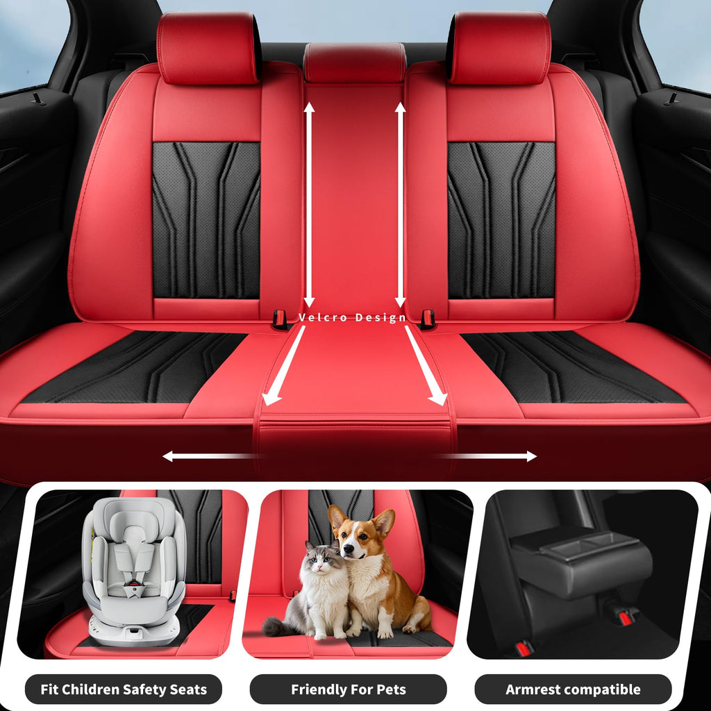 Red & Black Car Seat Covers X764