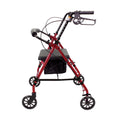 Foldable Aluminum Rollator with 6" Wheels, Red T58606