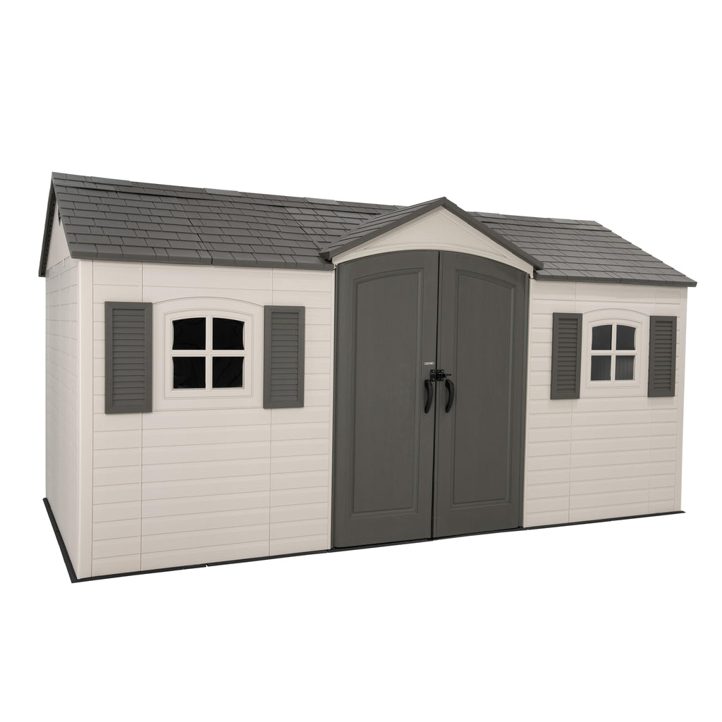 15x8 Ft Desert Sand Resin Outdoor Storage Shed B3806