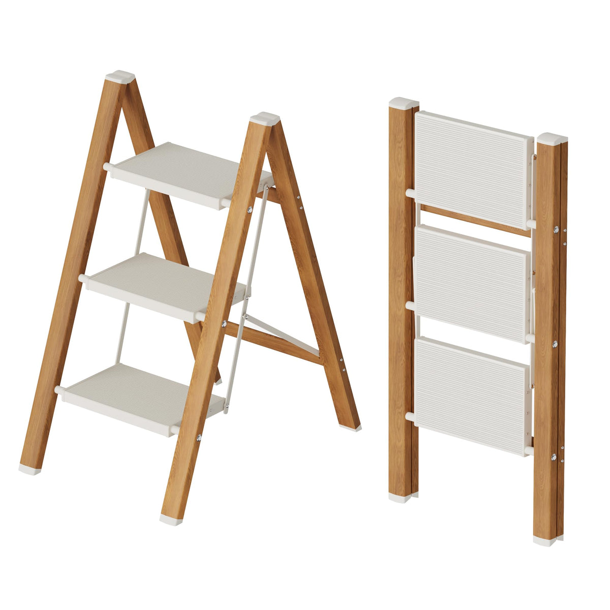 3 Step Aluminum Foldable Step Stool Z576347