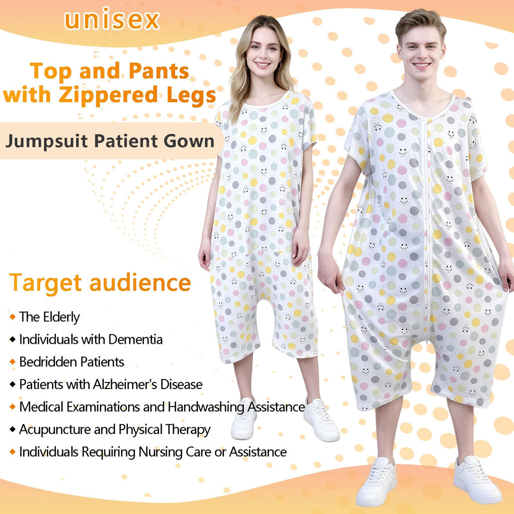 Reversible Incontinence Jumpsuit with Zipper D423