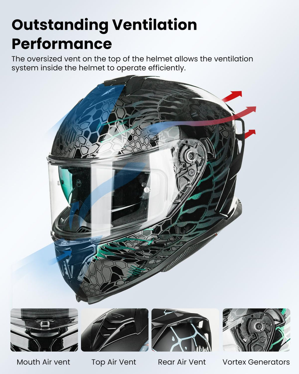 Motorcycle Helmet DOT ECE Dual Visor Full Face J627