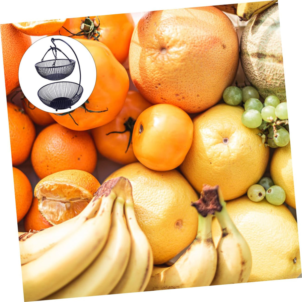 Double Layer Iron Fruit Basket E544336