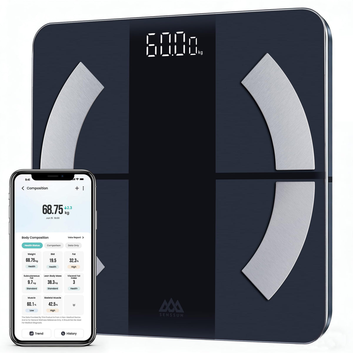 Smart Body Weight & Fat Scale with App R177
