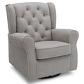 Dove Grey Upholstered Swivel Rocker Chair H934038