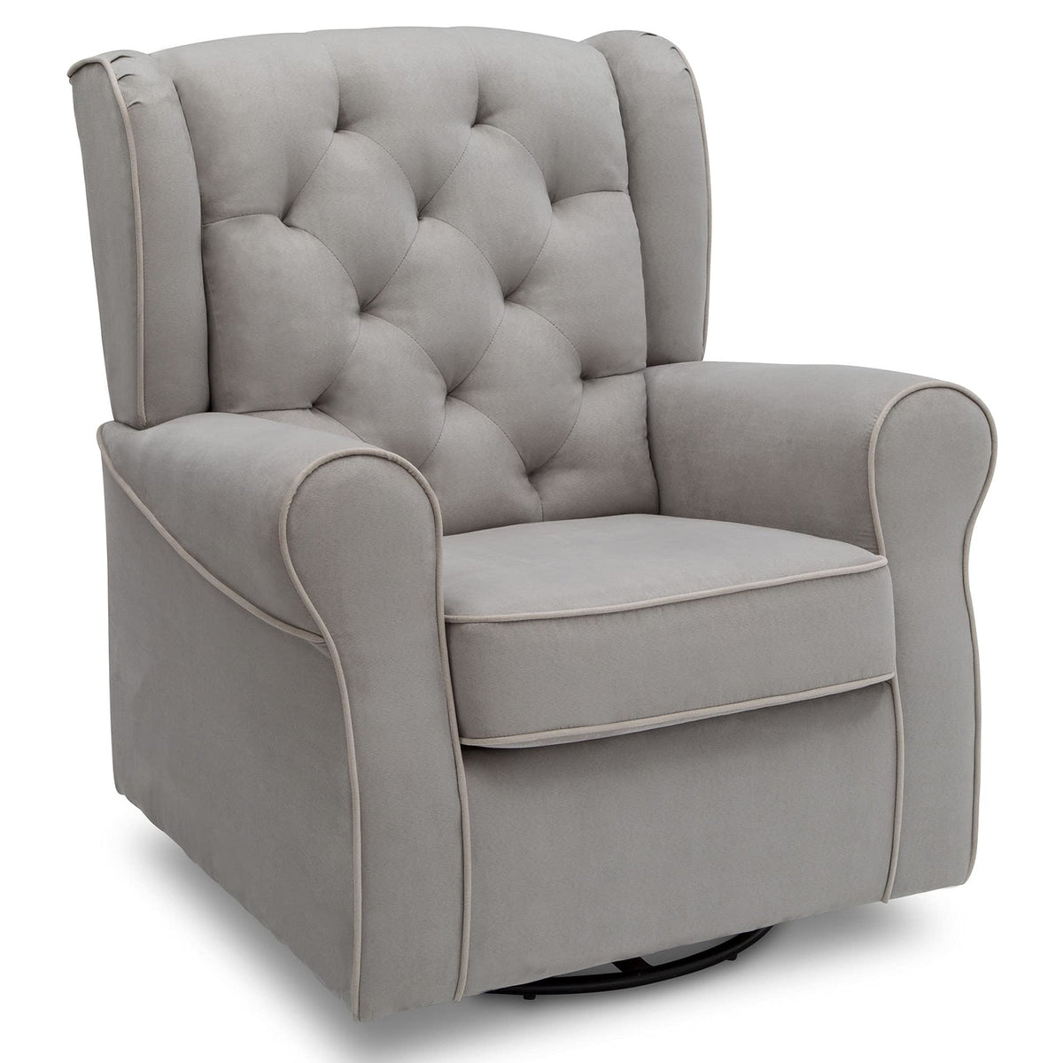 Dove Grey Upholstered Swivel Rocker Chair H934038