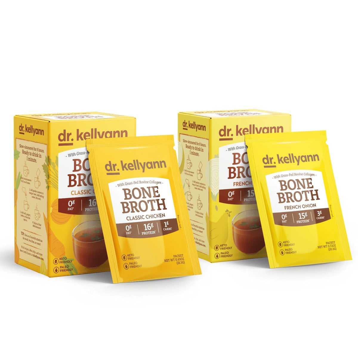 French Onion Bone Broth Packets 14 Servings D24694