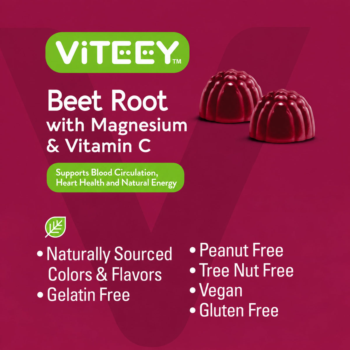 Beet Root Gummies with Magnesium & Vitamin C D922939