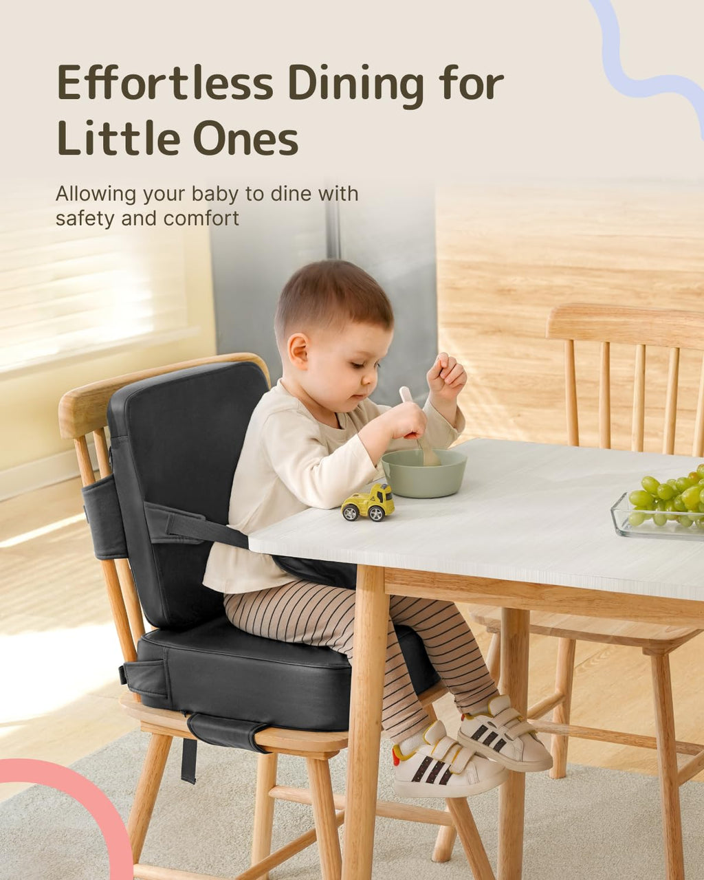 Toddler Booster Seat with Backrest V962