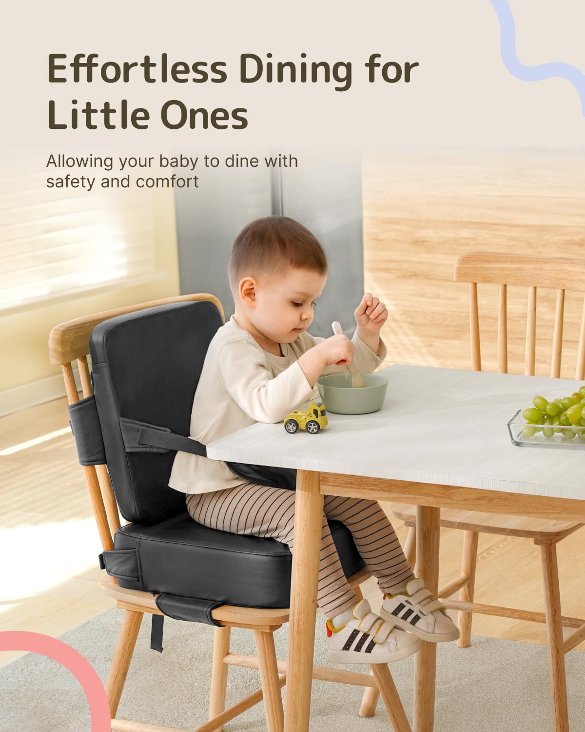 Toddler Booster Seat with Backrest V962