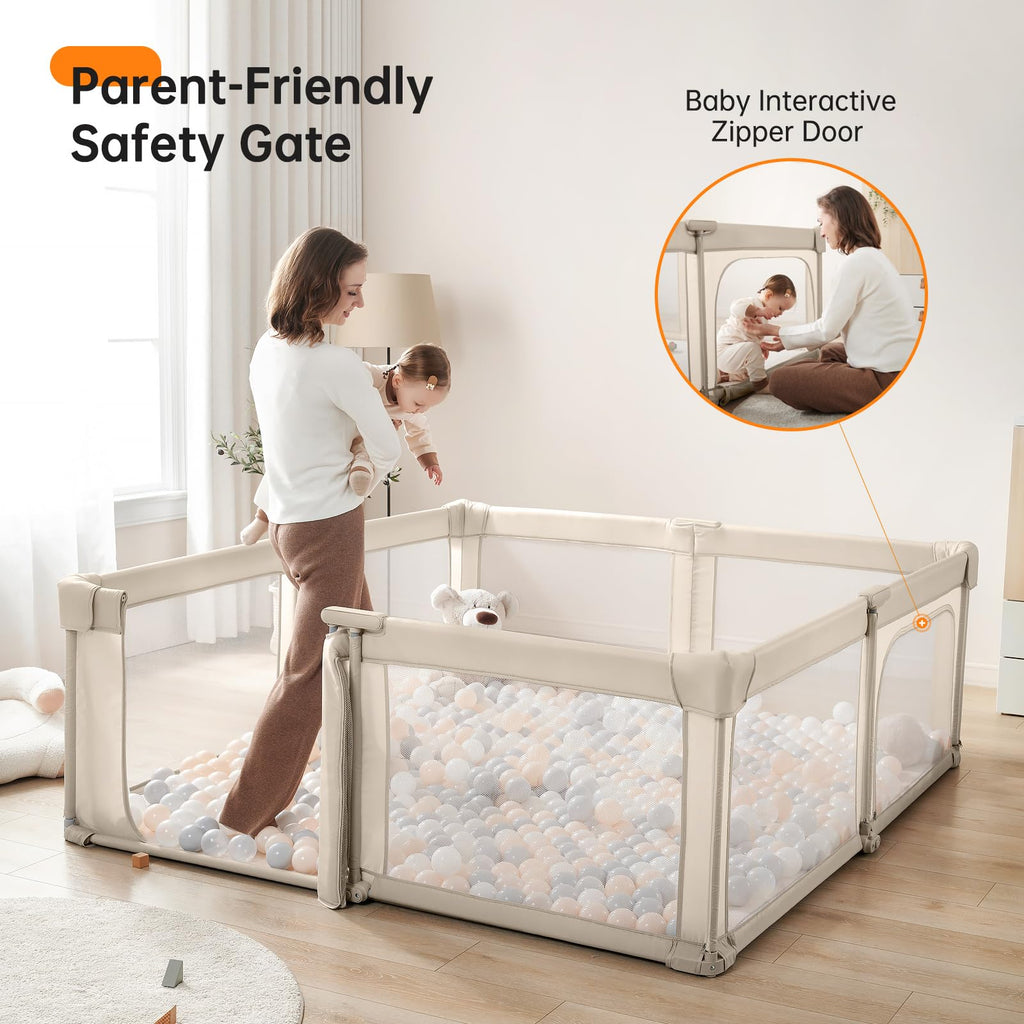Foldable Baby Playpen with Gate Q382