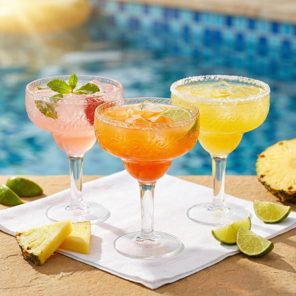 6 Pack 16oz Clear Acrylic Margarita Glasses E75549