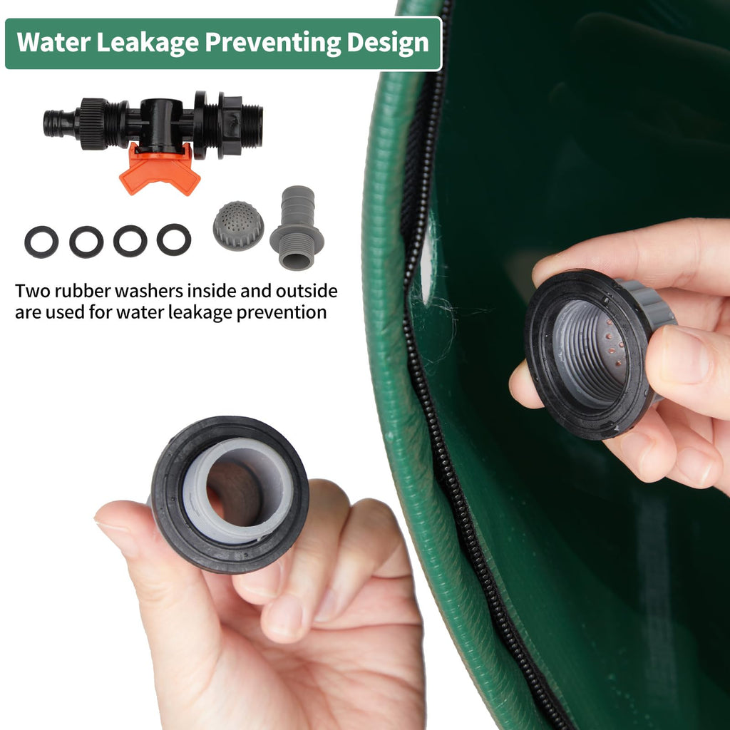 50 Gallon Portable Folding Rain Barrel with Spigots N78852