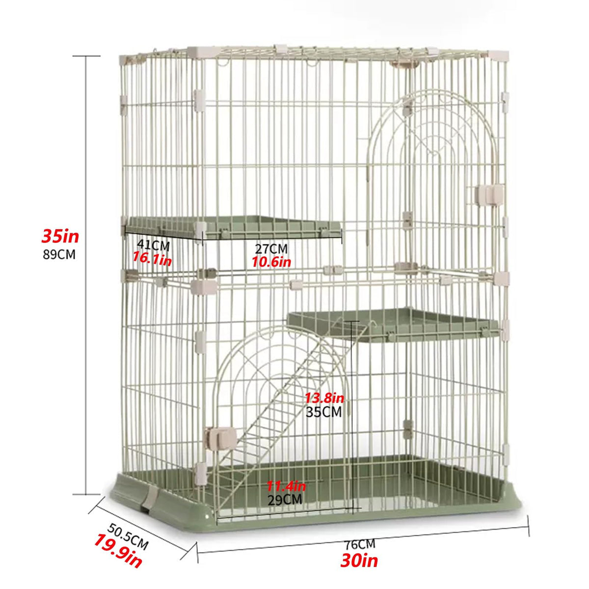 3/4-Tier Cat Cage Playpen with Hammock E36957