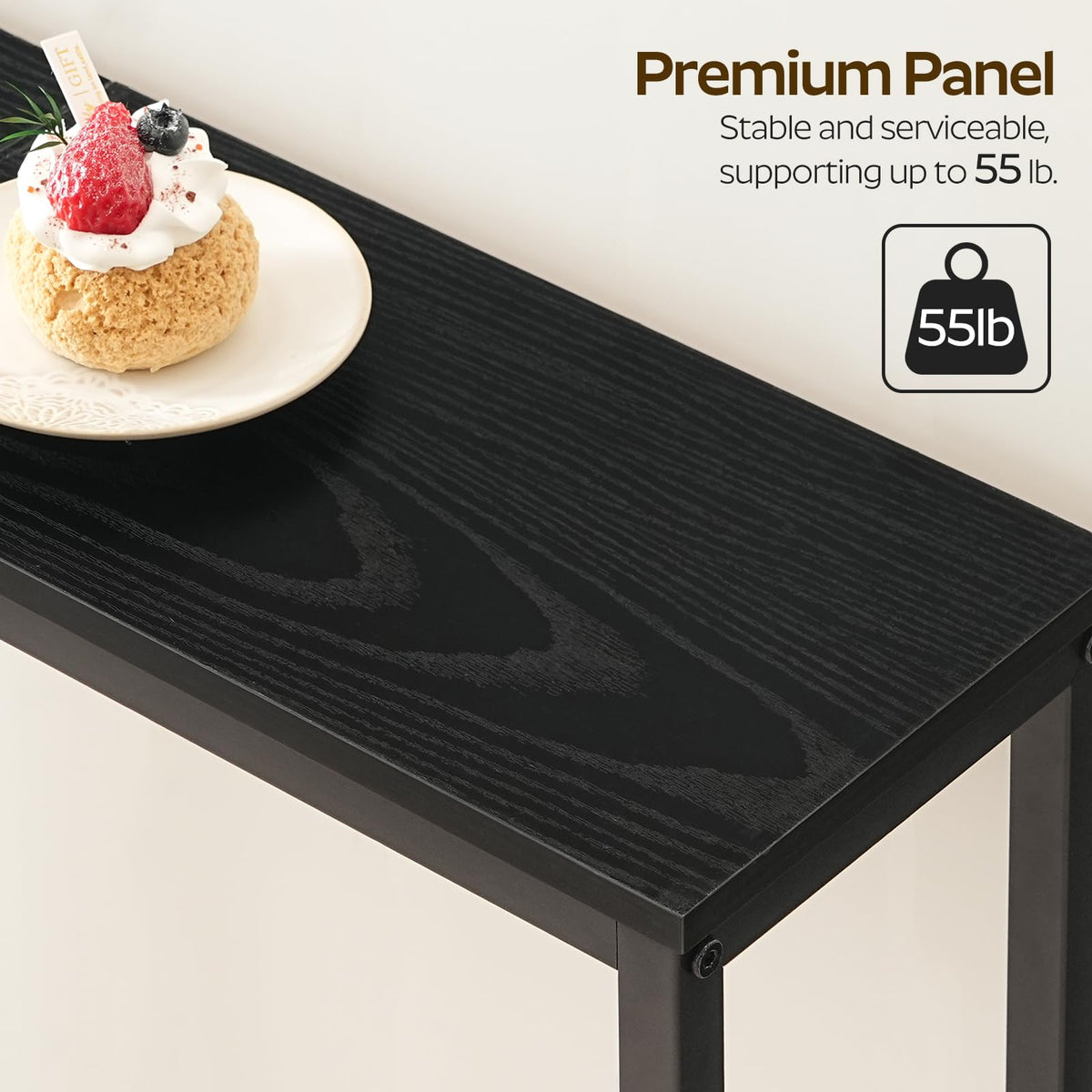 Black 2-Tier Narrow Console Table G67109