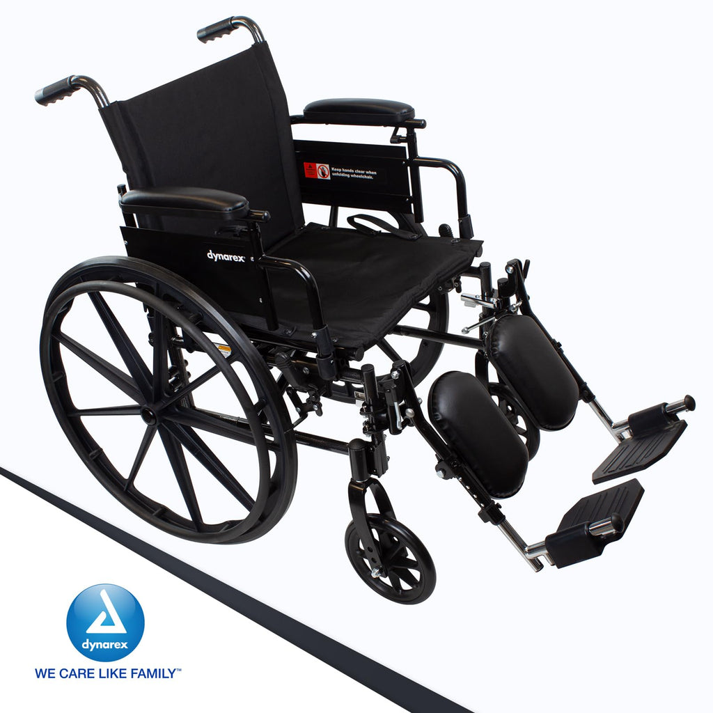 Black Nylon Wheelchair with Elevated Leg Rest D98895