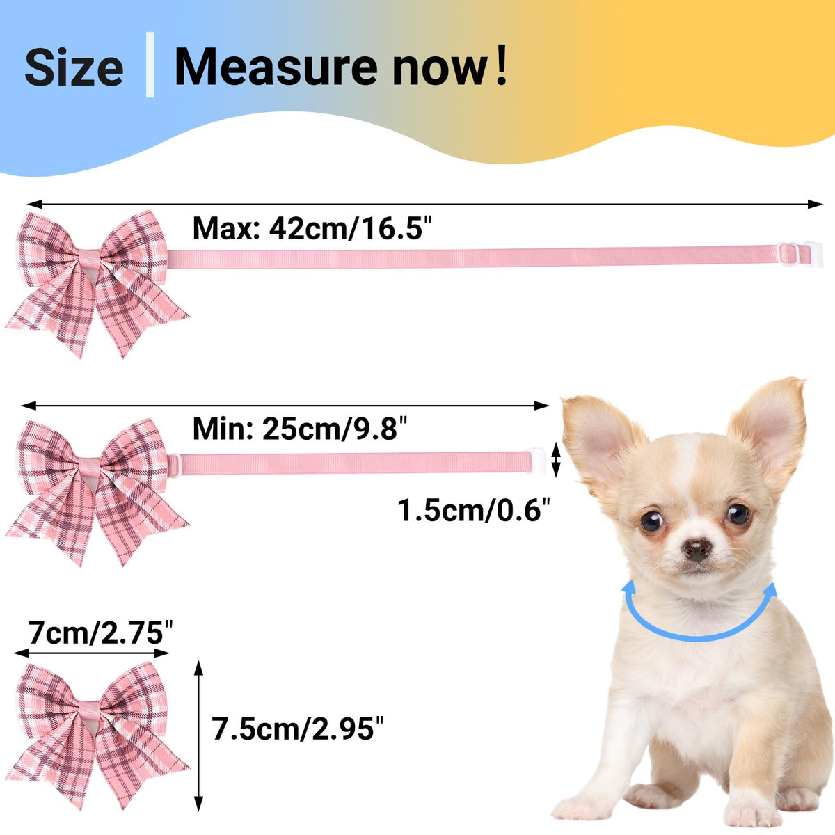 80pcs Adjustable Dog Bow Ties Y493