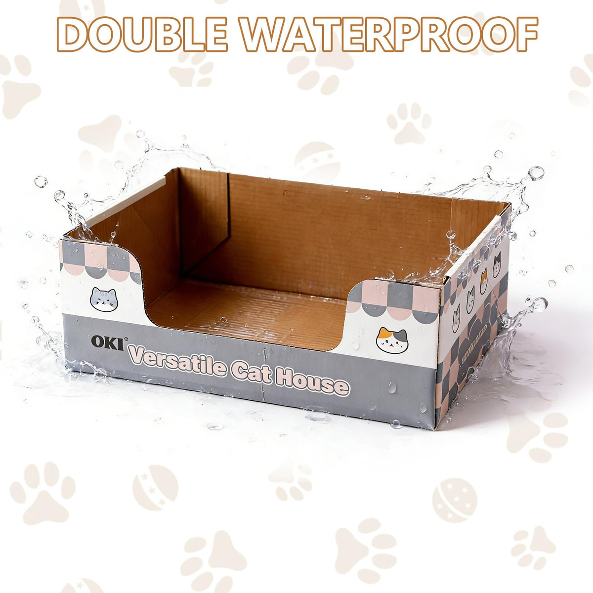 3-Pack Disposable Cat Litter Box with Scoop D2537