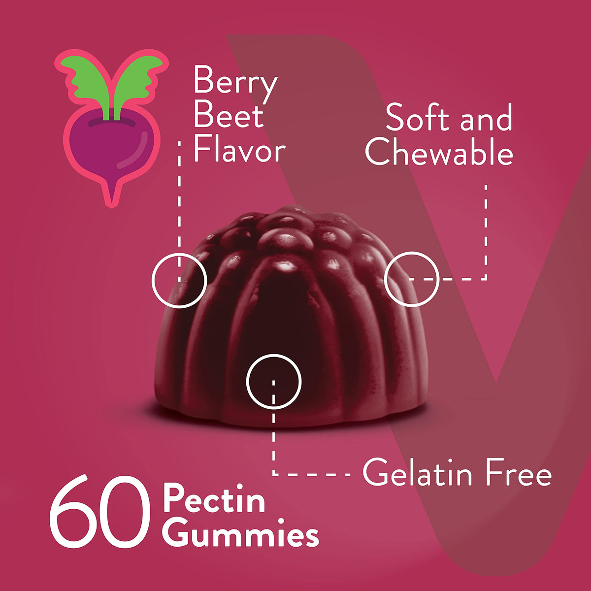 Beet Root Gummies with Magnesium & Vitamin C D922939