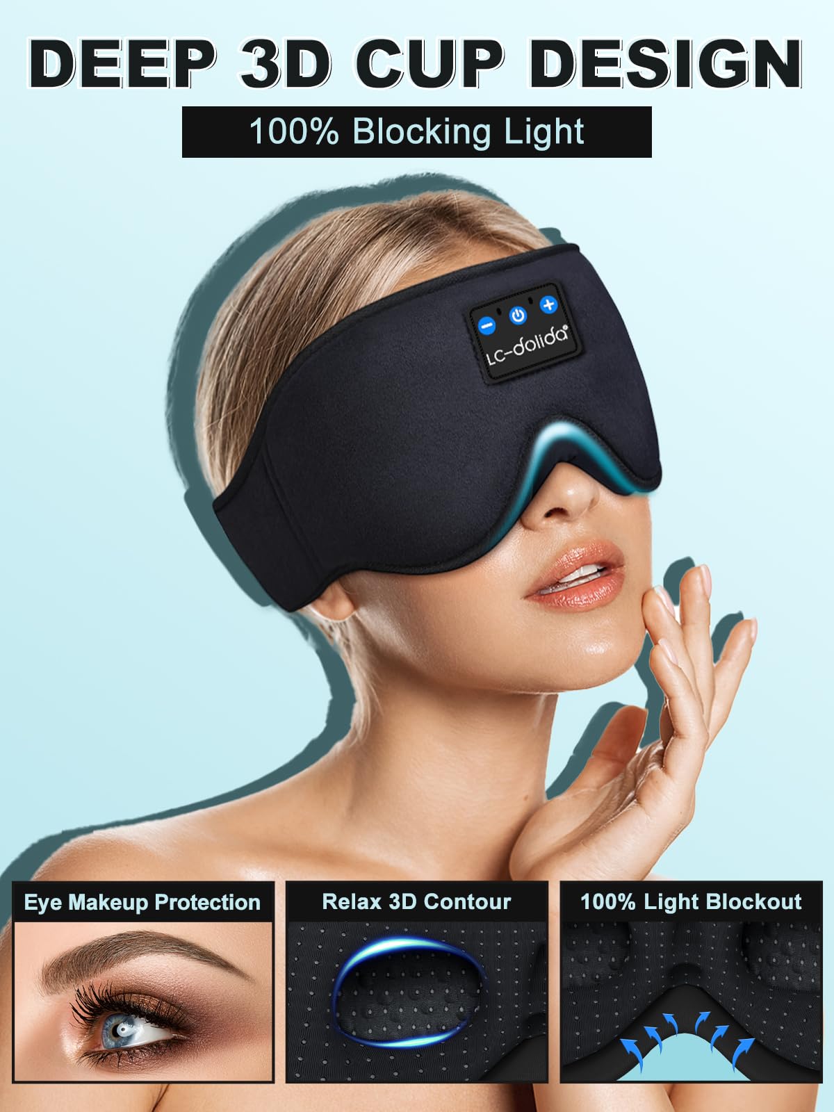 Sleep Mask Bluetooth Wireless Music Eye Mask G8453