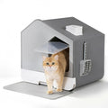 Large Enclosed Cat Litter Box with Mat and Scoop U30081