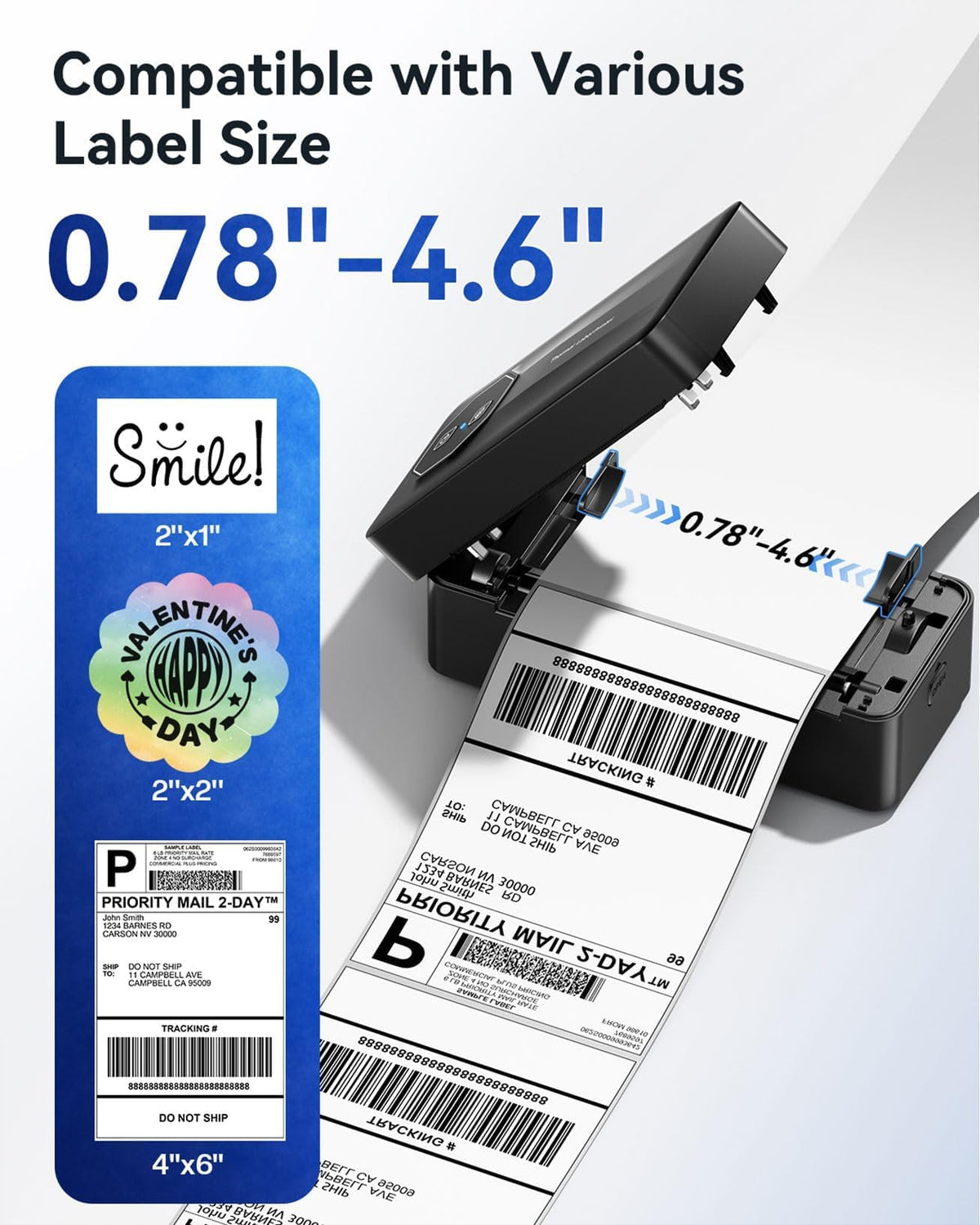 Bluetooth Thermal 4x6 Label Printer W8891
