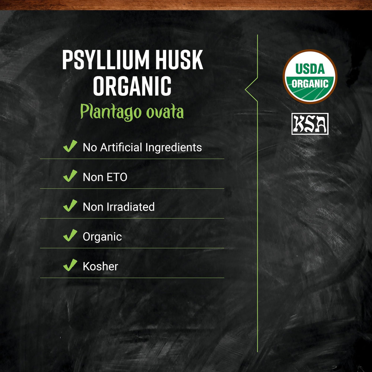 Organic Whole Psyllium Husk 16 Ounce A1945