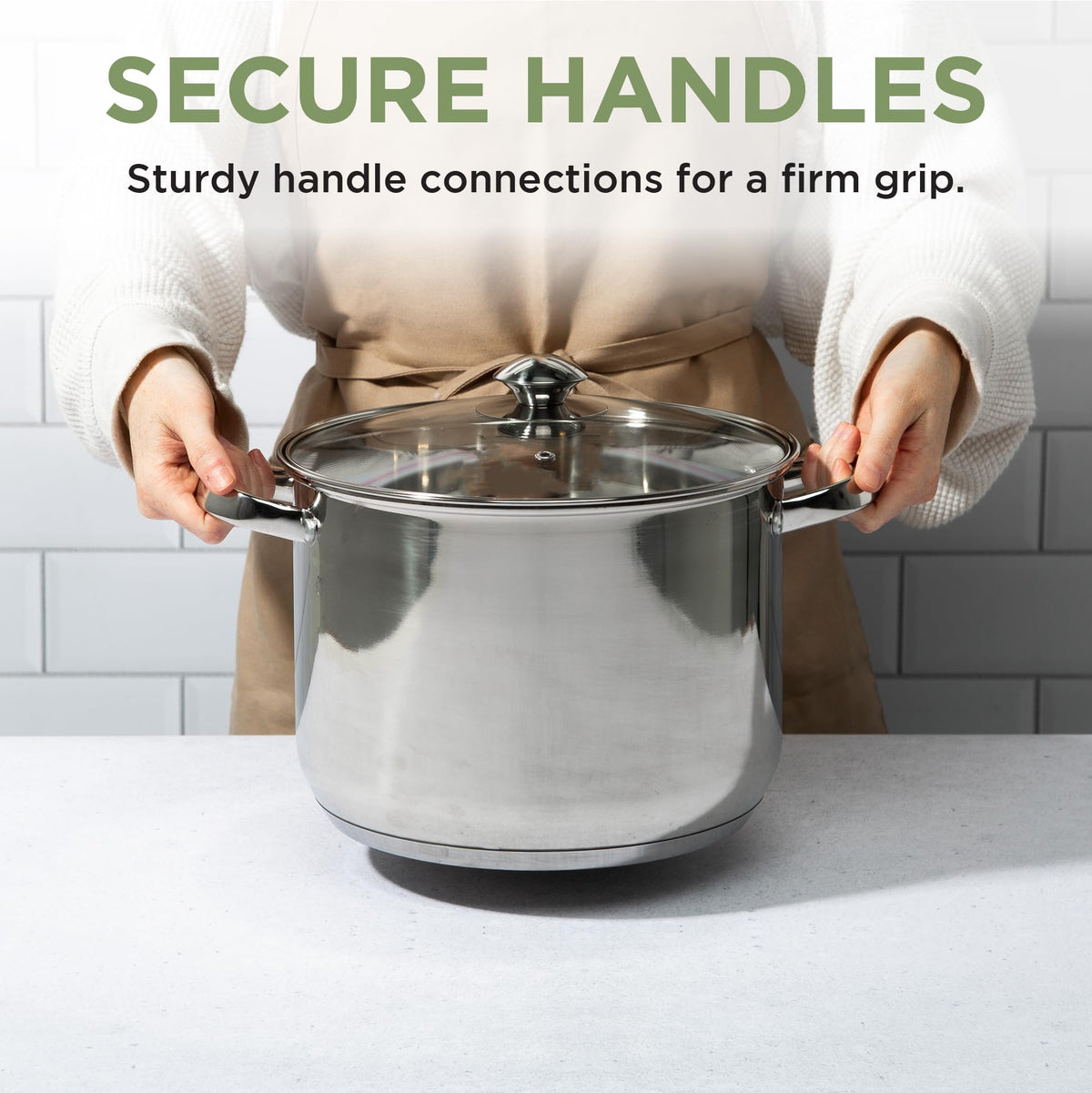Stainless Steel 8-Quart Stock Pot with Glass Lid B96335