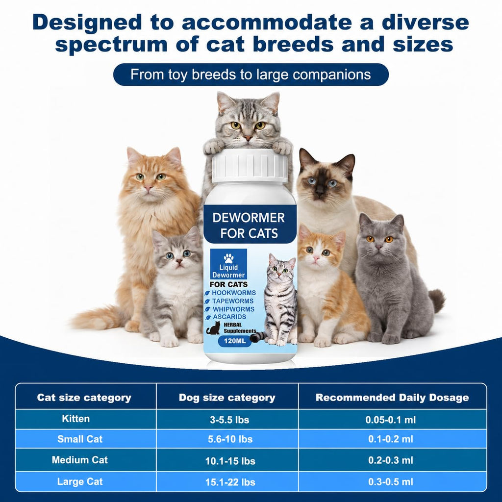 Broad Spectrum Cat Dewormer Liquid 4 oz E28207