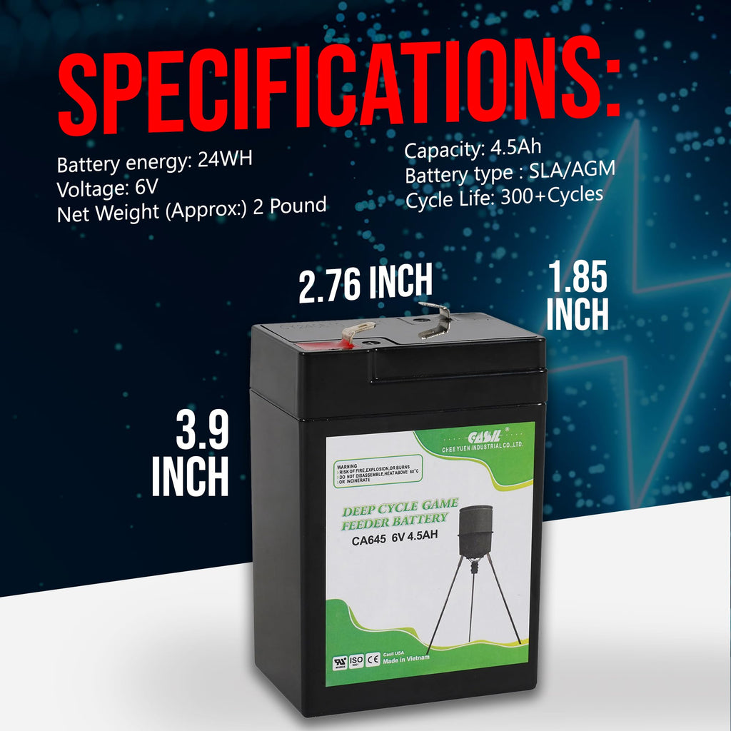 6V 4.5ah Rechargeable Battery F8636