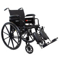 Black Nylon Wheelchair with Elevated Leg Rest D98895