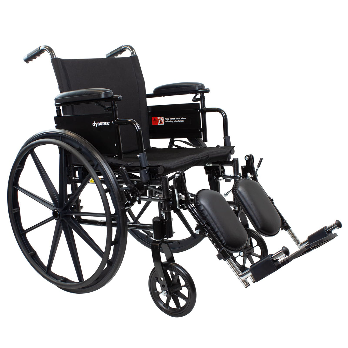 Black Nylon Wheelchair with Elevated Leg Rest D98895