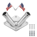 Double Flag Pole Holder 316 Stainless Steel Heavy Duty R896301