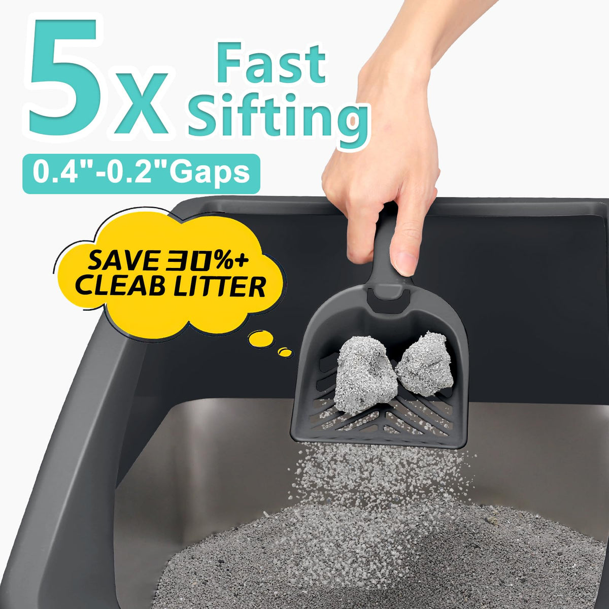 2 Pack XL Stainless Steel Enclosed Cat Litter Box with Lid U450791