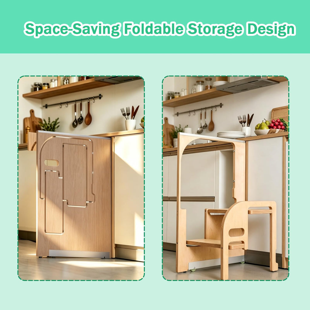 2 Step Foldable Wooden Ladder X2542