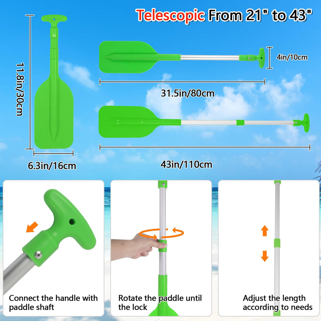 Telescoping Boat Paddle 2 Pack, 21"-43" Adjustable M9843