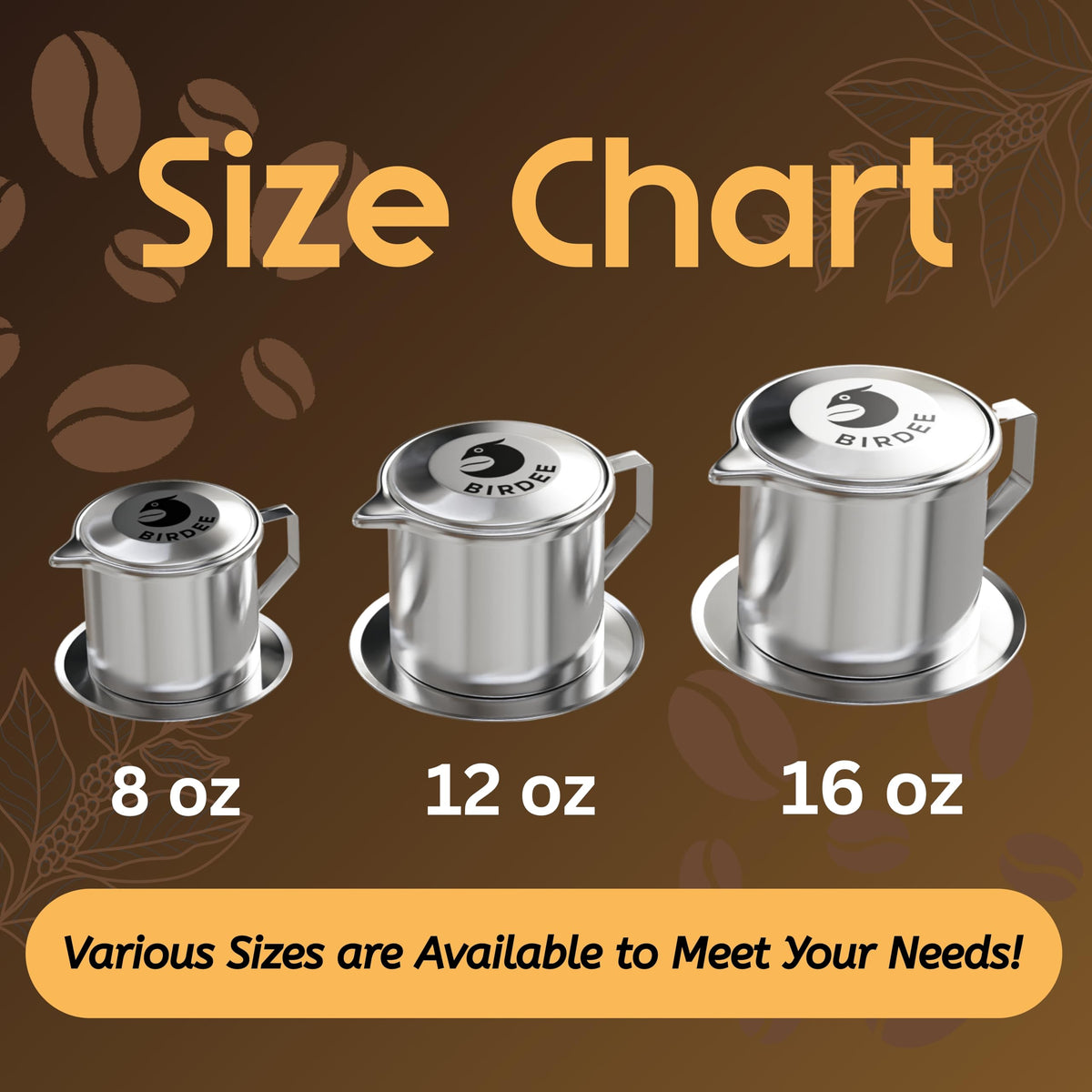 Vietnamese Coffee Dripper 12 oz Stainless Steel C391