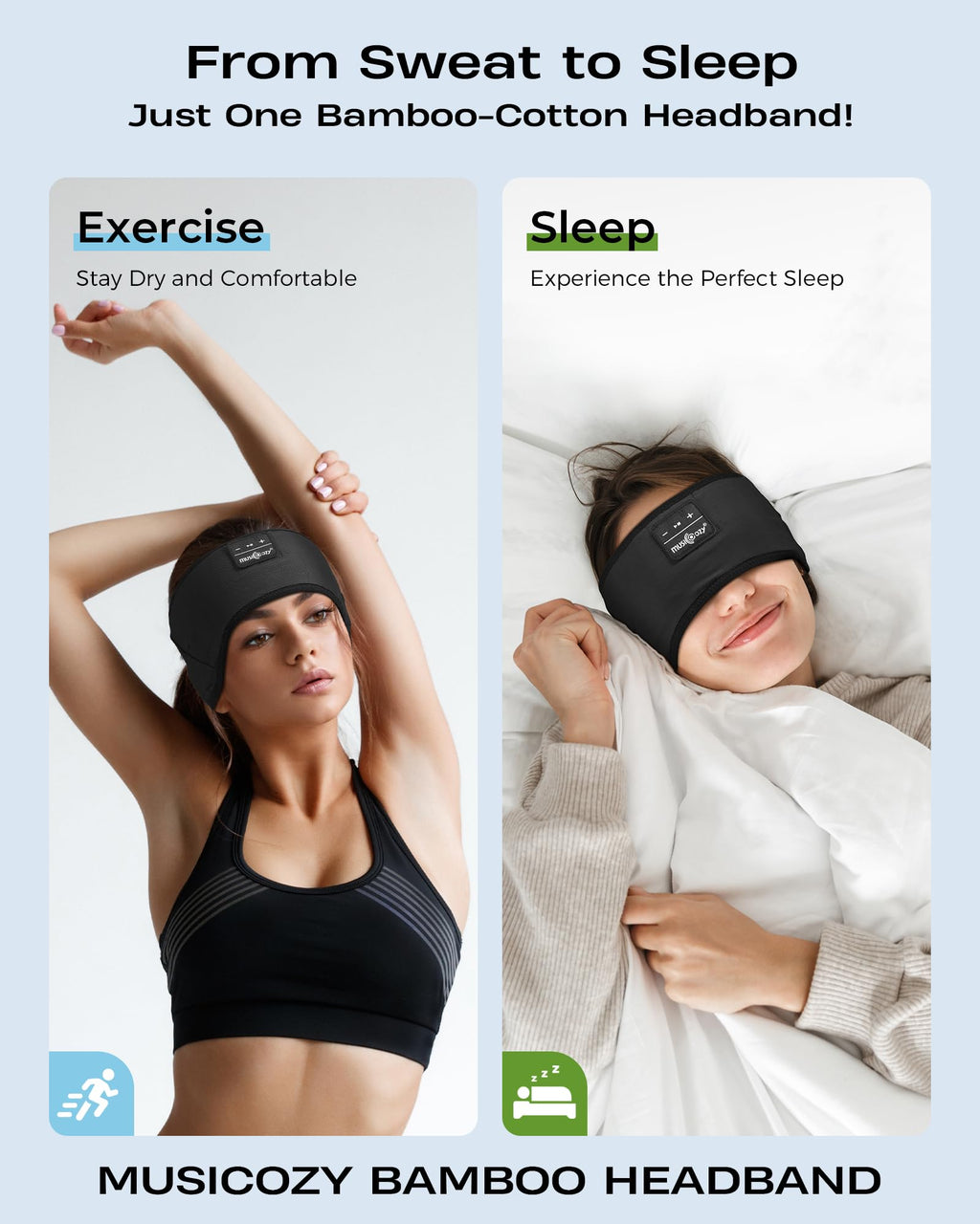 Soft Bluetooth Sleep Headband Headphones A9868