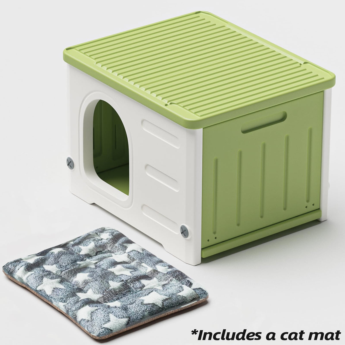 Plastic Stackable Weatherproof Elevated Cat House U517
