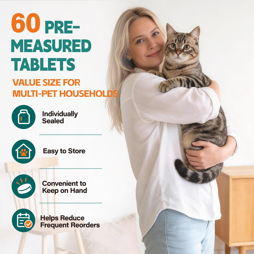Broad Spectrum Cat Dewormer Tablets 60 Count G760