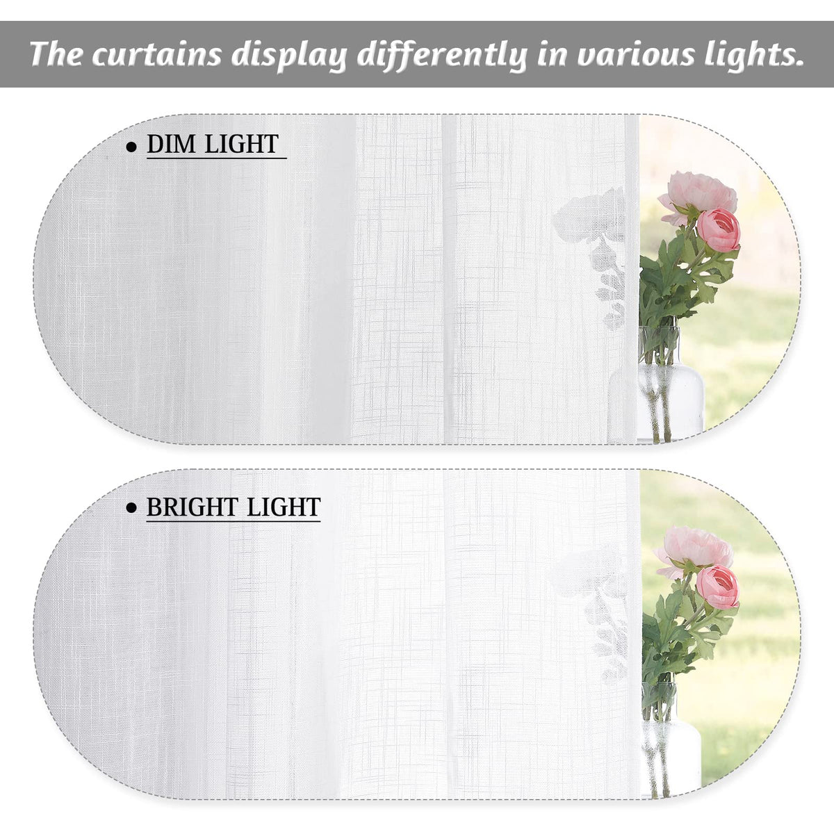 Extra Wide Sheer Curtains M67038