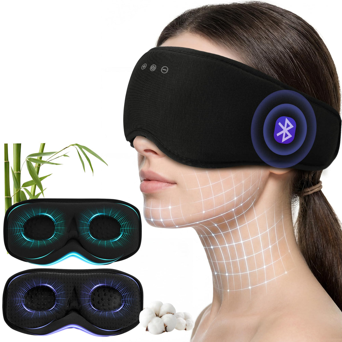 Bamboo Cotton Bluetooth Sleep Mask K9983