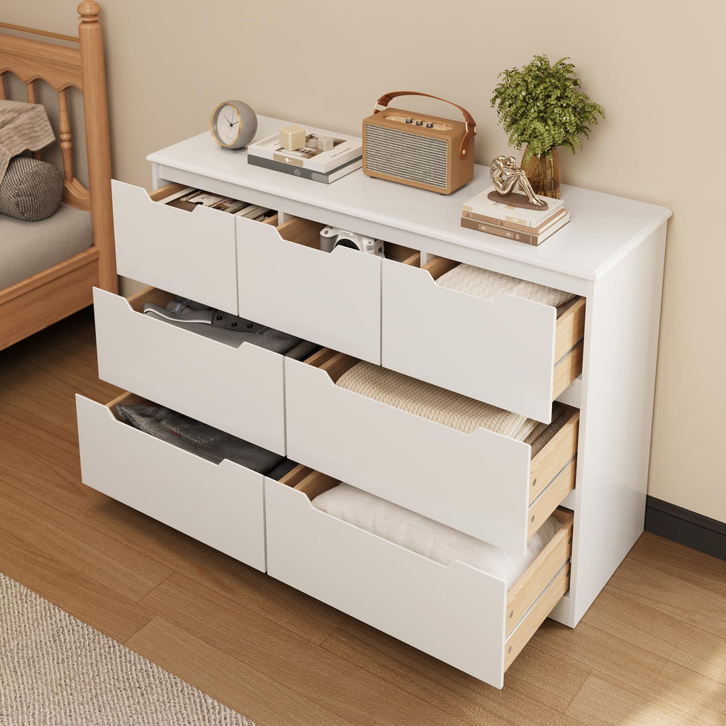 White 7 Drawer Dresser R465