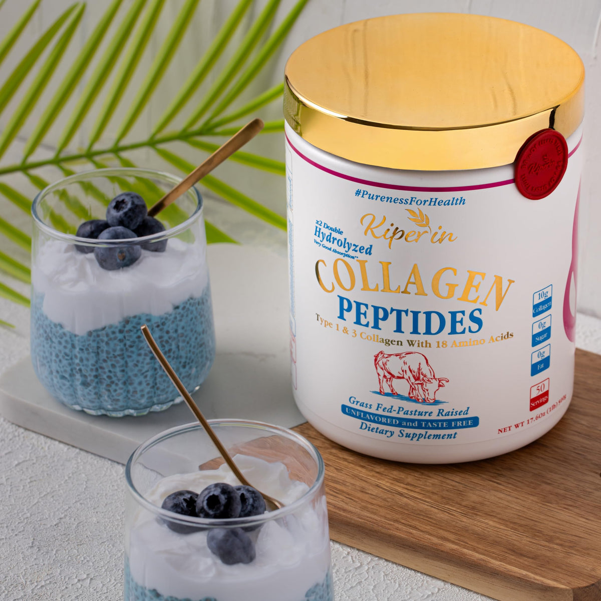 Hydrolyzed Collagen Peptides Type I & III Unflavored 50 Servings H58146