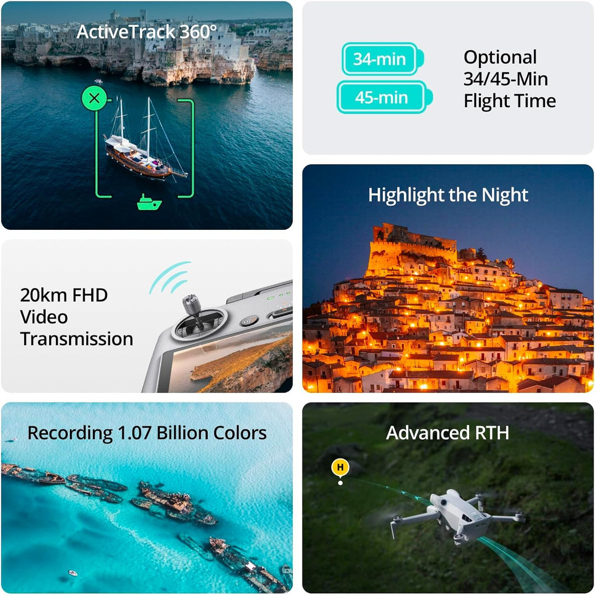 Folding Drone with 4K HDR Camera, Under 249g, 3 Batteries B285
