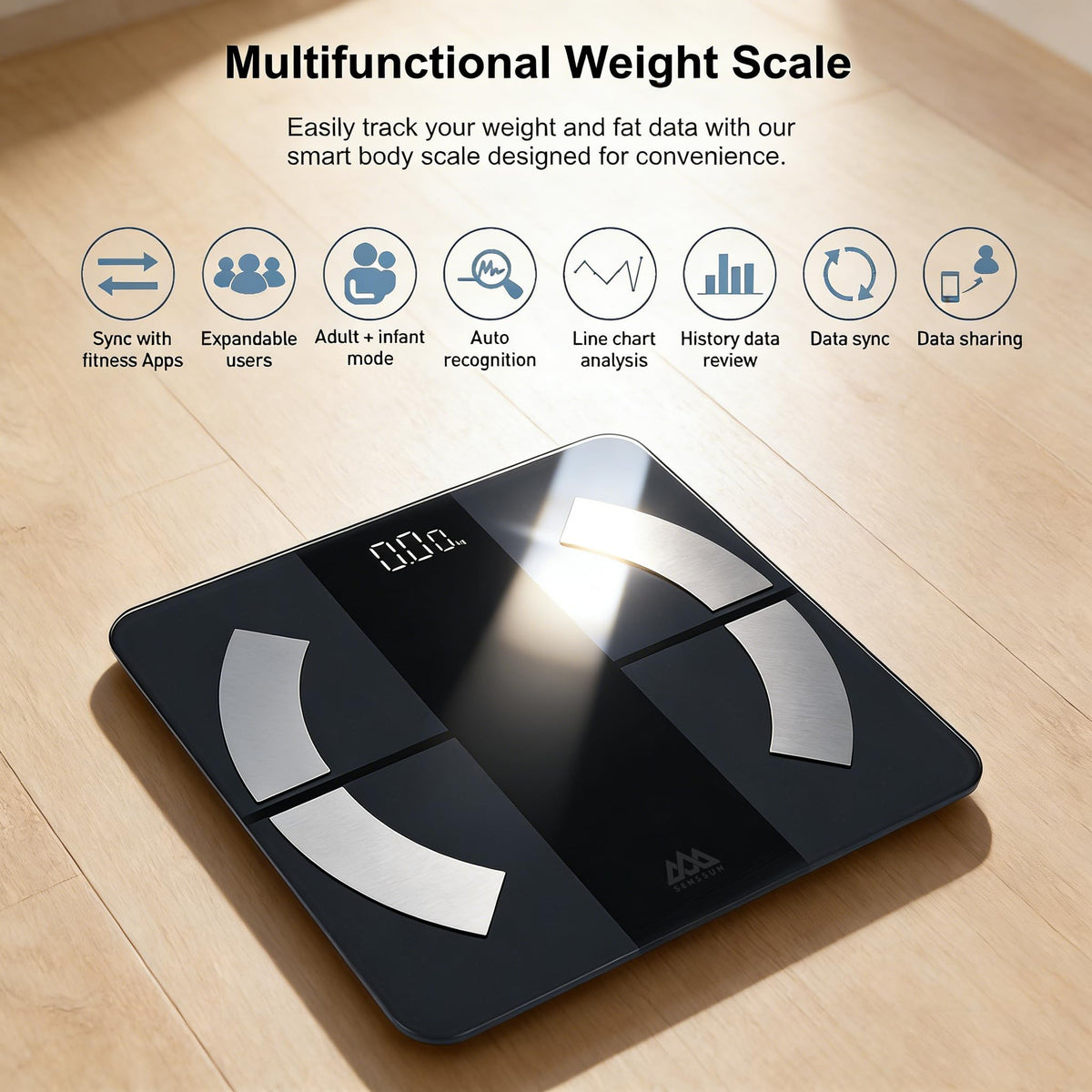 Smart Body Weight & Fat Scale with App R177