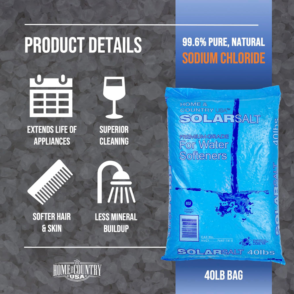 40 Pound Bag All Natural Solar Salt for Water Softener K18452