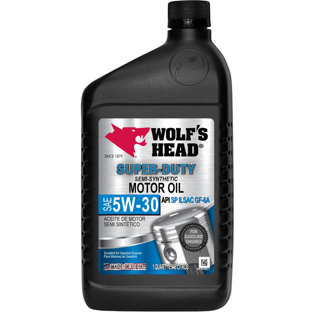 5W-30 Semi Synthetic Motor Oil 1 Quart Bottle Pack of 12 Z92992