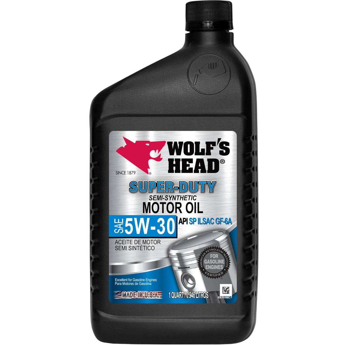 5W-30 Semi Synthetic Motor Oil 1 Quart Bottle Pack of 12 Z92992